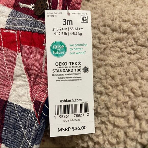 New OshKosh B'Gosh Shortalls Overalls Bundle 3 months - Picture 7 of 7